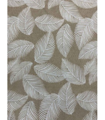 Loneta Estampada Hojas Tropicales Beige