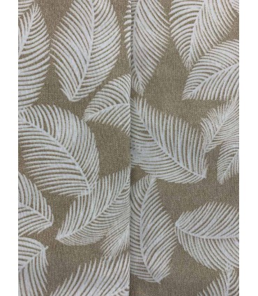 Loneta Estampada Hojas Tropicales Beige