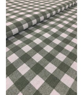 Loneta Vichy Cuadro Verde Menta