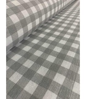 Loneta Vichy Cuadro Gris