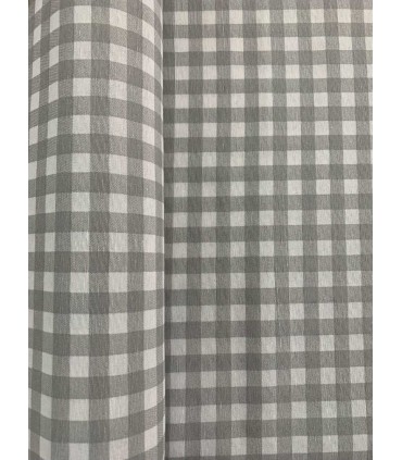 Loneta Vichy Cuadro Gris