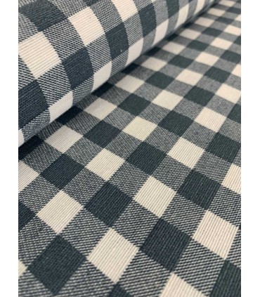 Loneta Vichy Cuadro Azul Marino