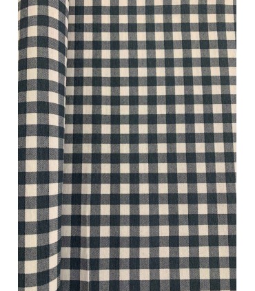Loneta Vichy Cuadro Azul Marino