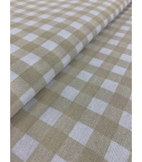 Loneta Vichy Cuadro Beig