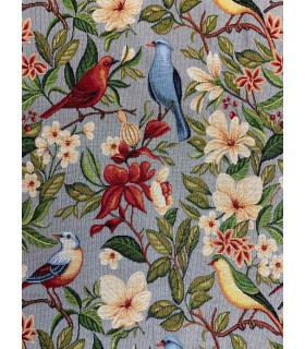 Tela Gobelino Pajaros Multicolor
