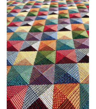 Tela Gobelino Rombos Multicolor