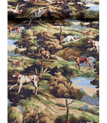 Gobelino Perros en el Bosque