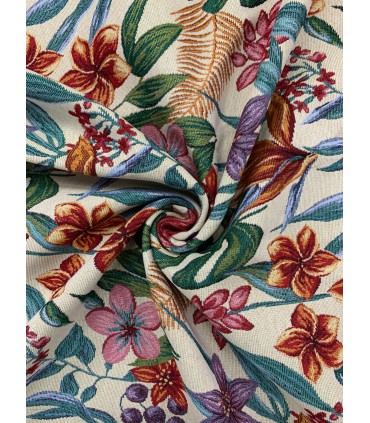 Tela Gobelino Hojas Grandes Tropicales