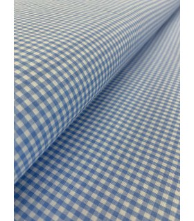 Vichy de cuadros 0,3cm Azul Celeste