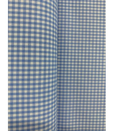 Vichy de cuadros 0,3cm Azul Celeste