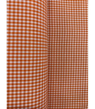 Vichy de cuadros 0,3cm Naranja
