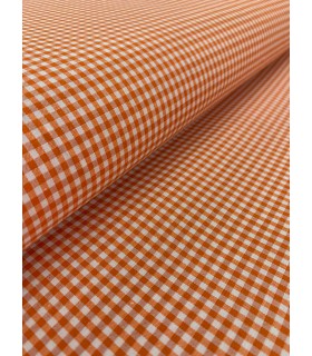 Vichy de cuadros 0,3cm Naranja
