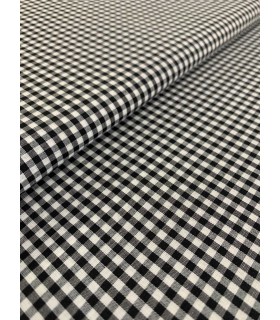 Vichy de cuadros 0,3cm Negro