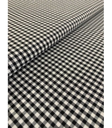 Vichy de cuadros 0,3cm Negro