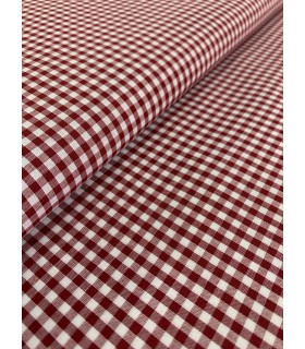 Vichy de cuadros 0,3cm Granate